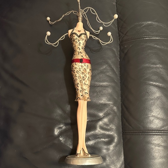 Leopard Print Jewelry Holder with Red Accent - Picture 1 of 1
